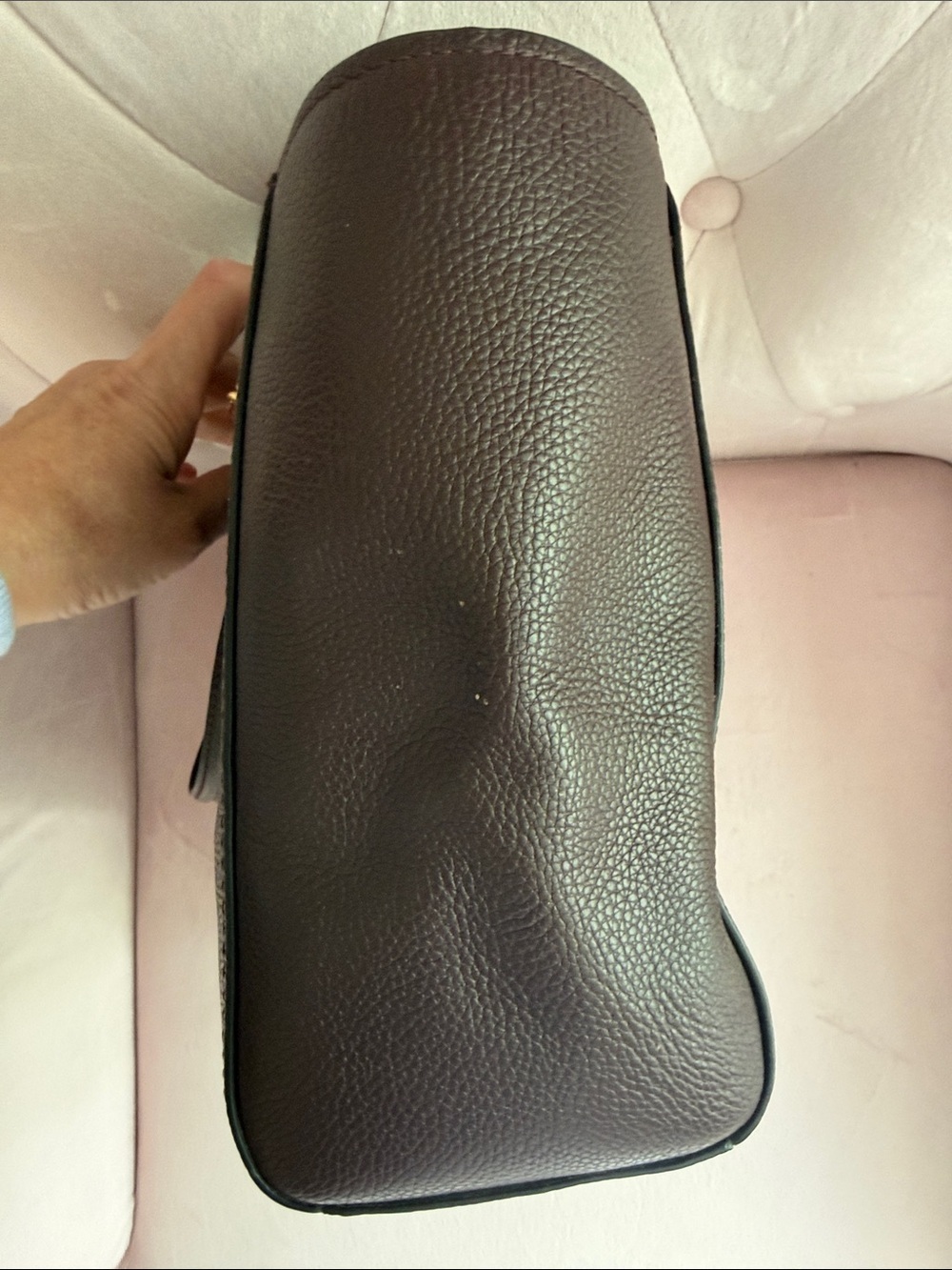 Coach 57107 Turnlock Chain Tote 27 in Oxblood - Picture 5 of 11